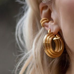 Missoma Lucy Williams Large Ridge Hoop Earrings